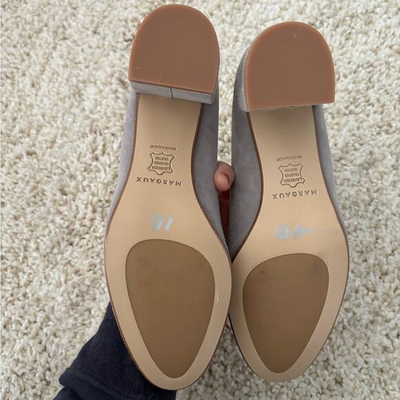 Margaux The Heel Gray Suede Block Heels Size 36N - Picture 5 of 9
